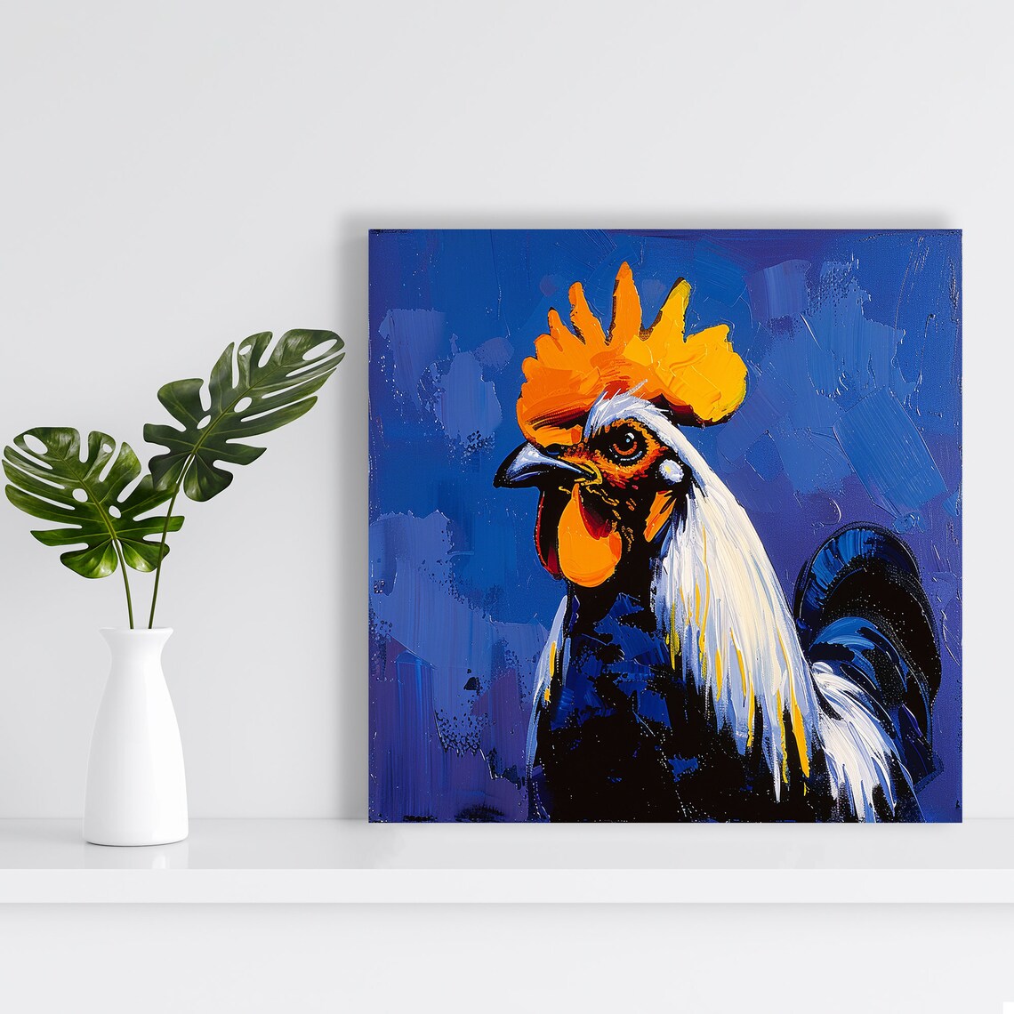 Rooster Awakening, Modern Rustic Animal Wall Art Print - Image 2