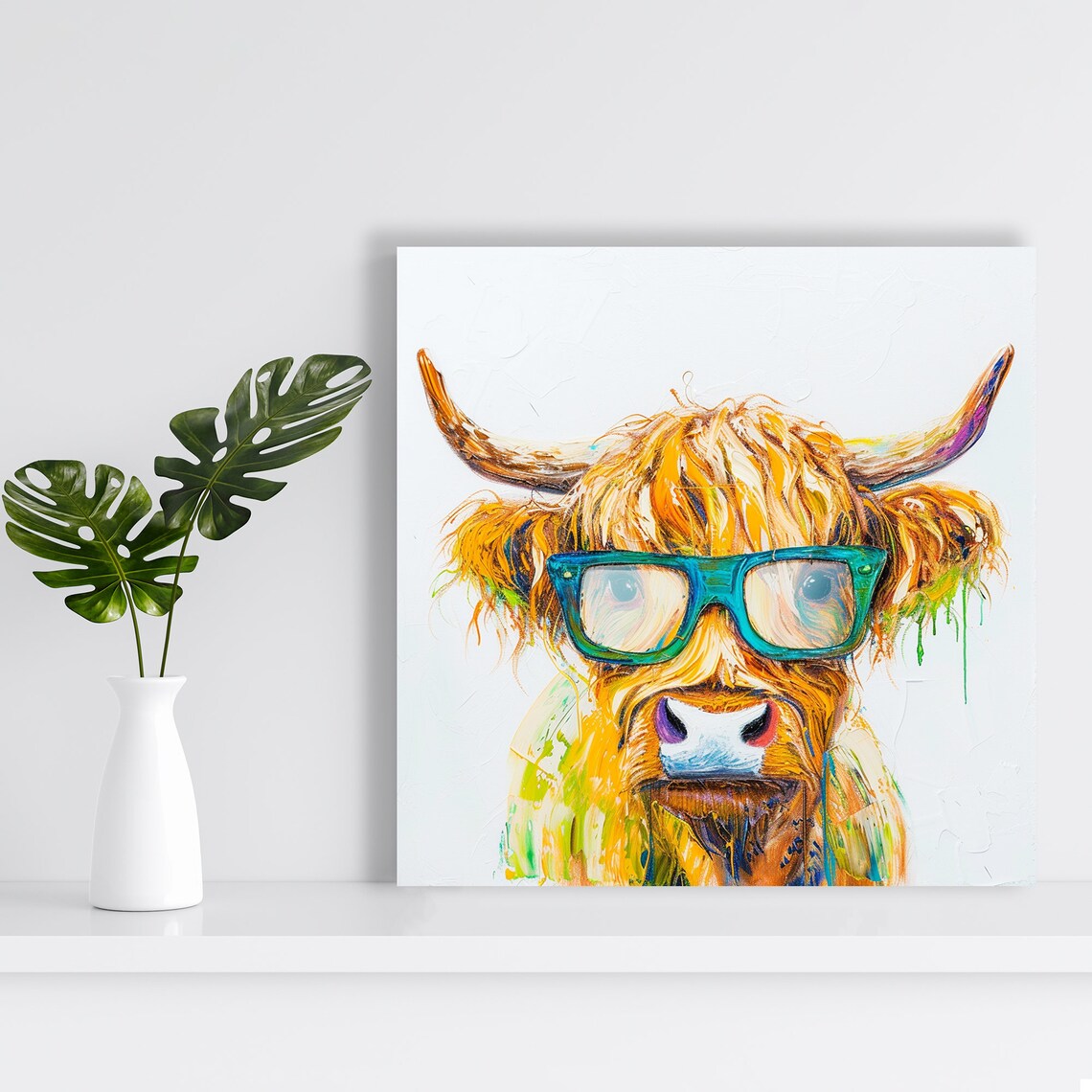 Highland Cow Poster, Whimsical Contemporary Decor - Image 2