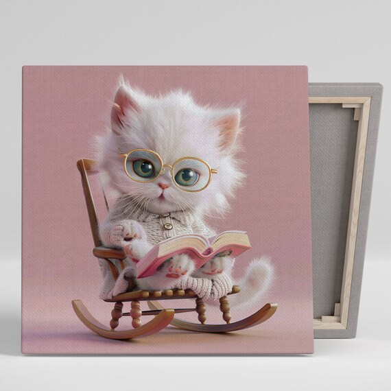 Kitten Art Print, Whimsical Contemporary Decor