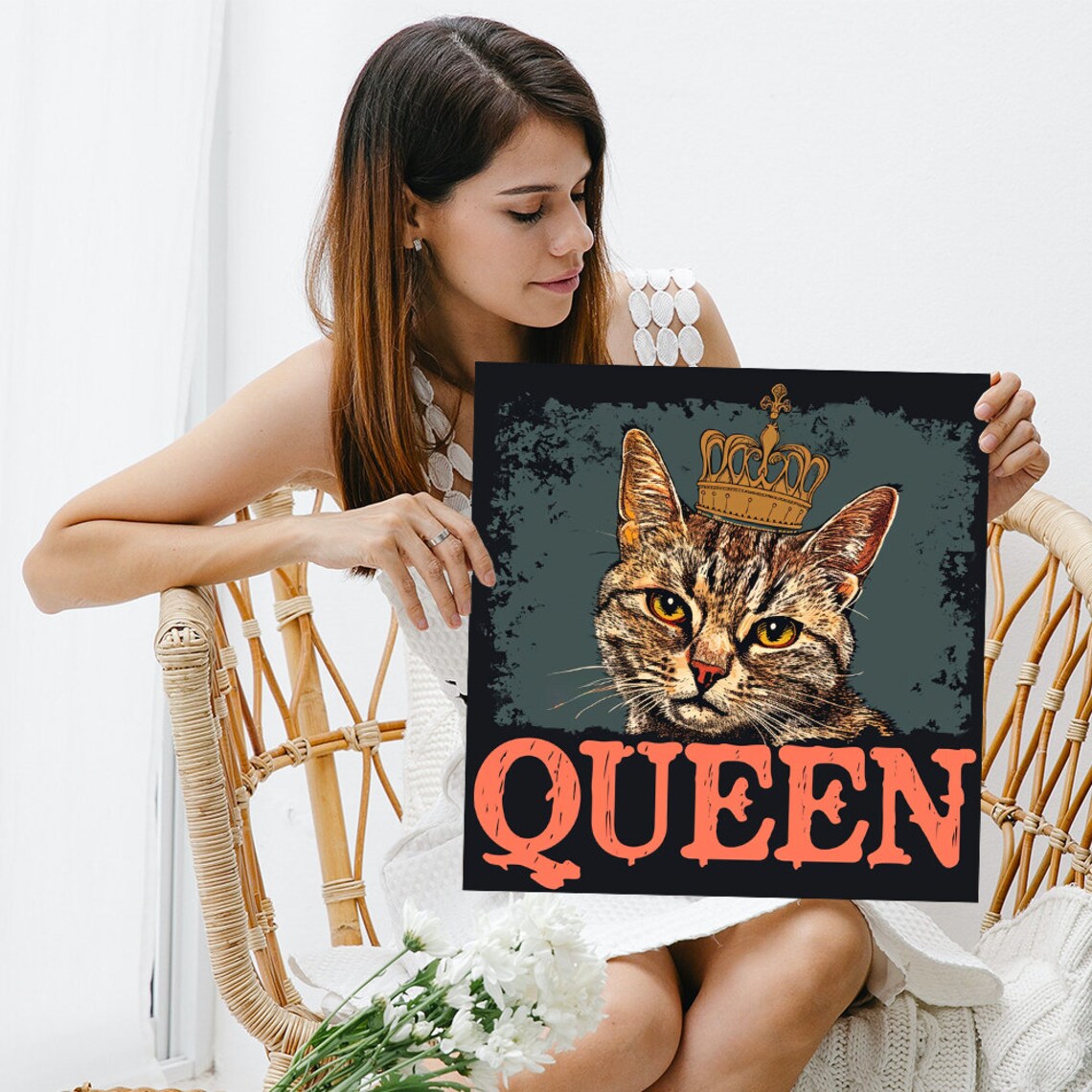 Regal Cat Majesty Pop Art, Whimsical Wall Art Print - Image 3