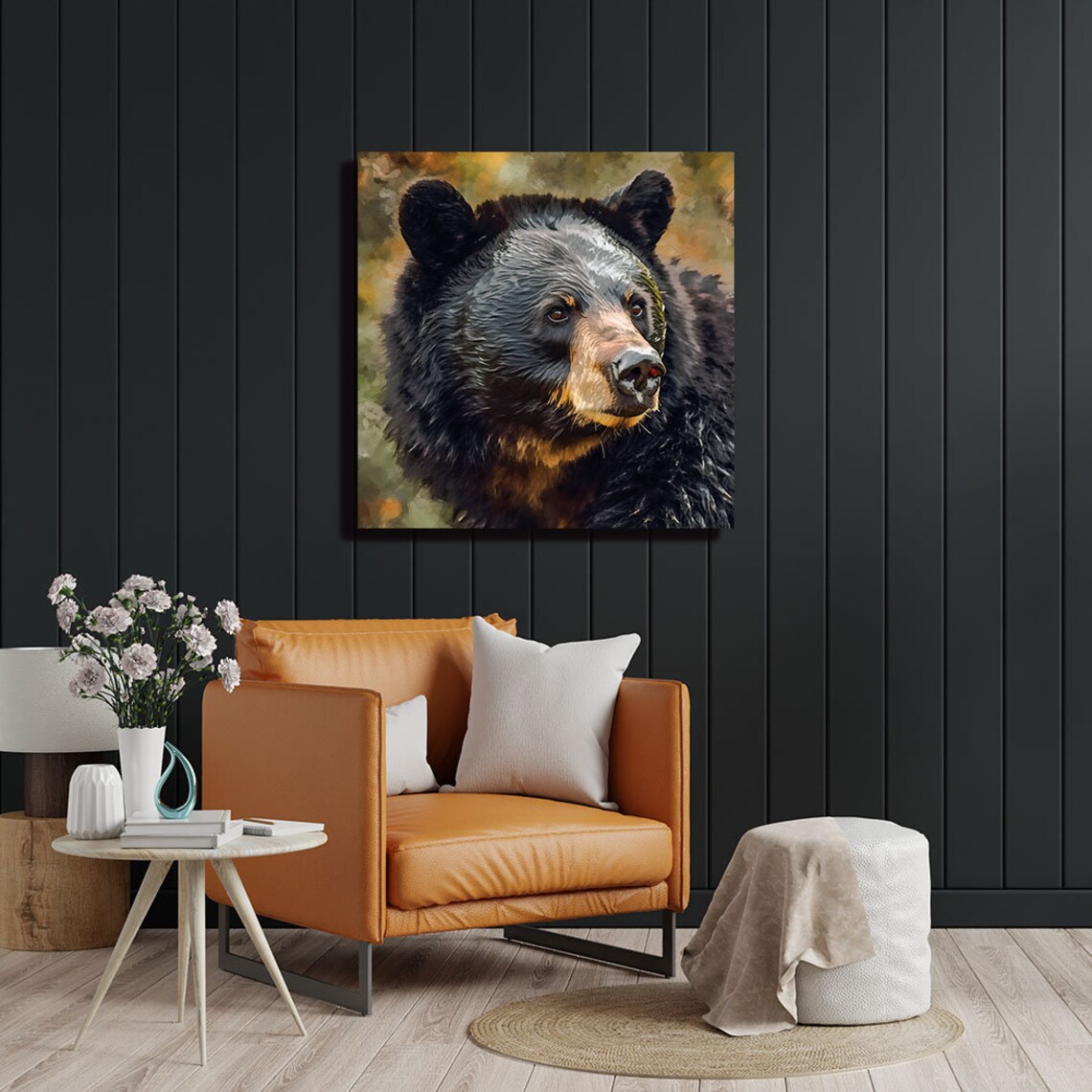 Black Bear Wall Art Print, Living Room and Kids Decor - Image 4