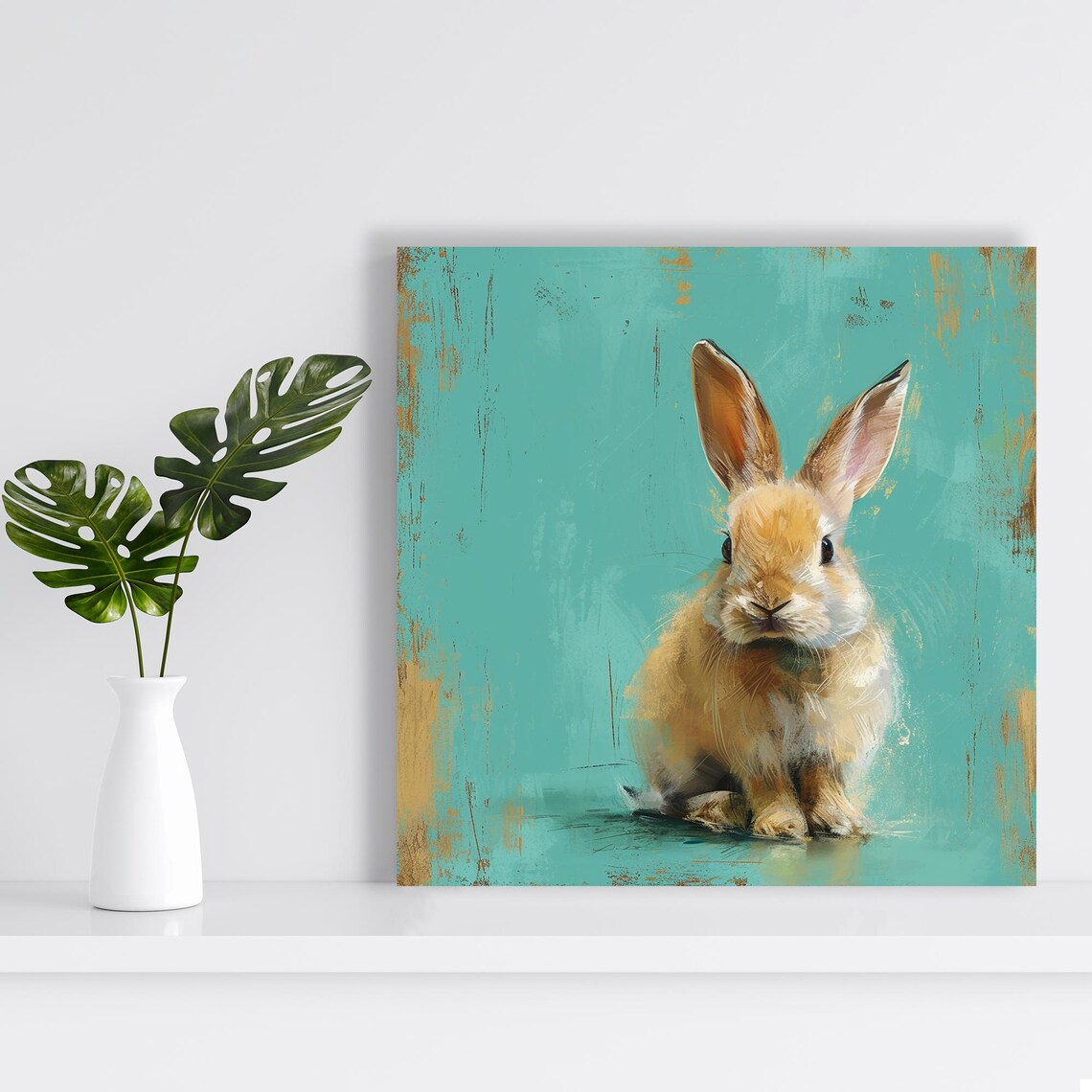 Bunny Whimsical Animal Nursery Wall Art Print - Image 2