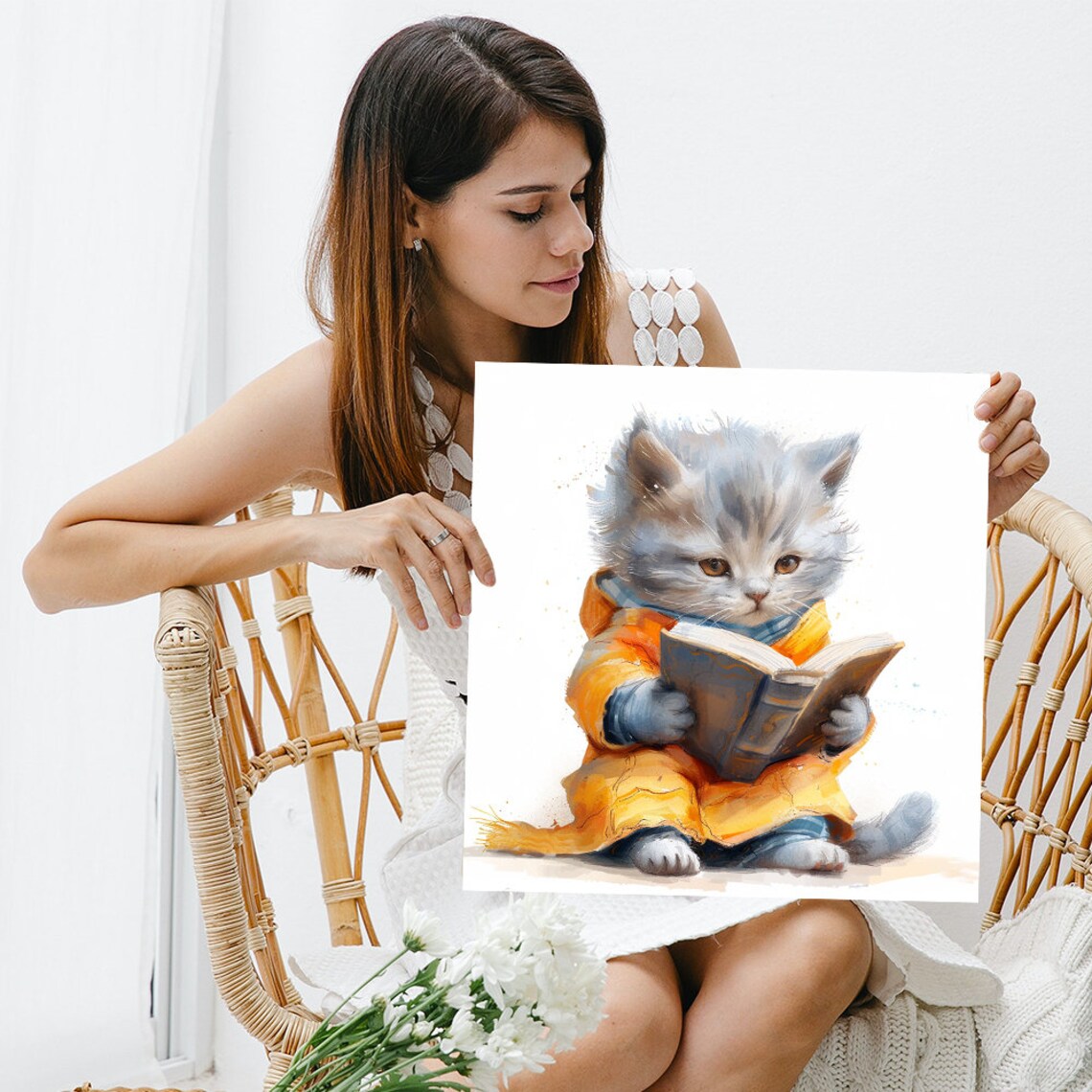 Whimsical Kitten Art Print for Children's Rooms - Image 3
