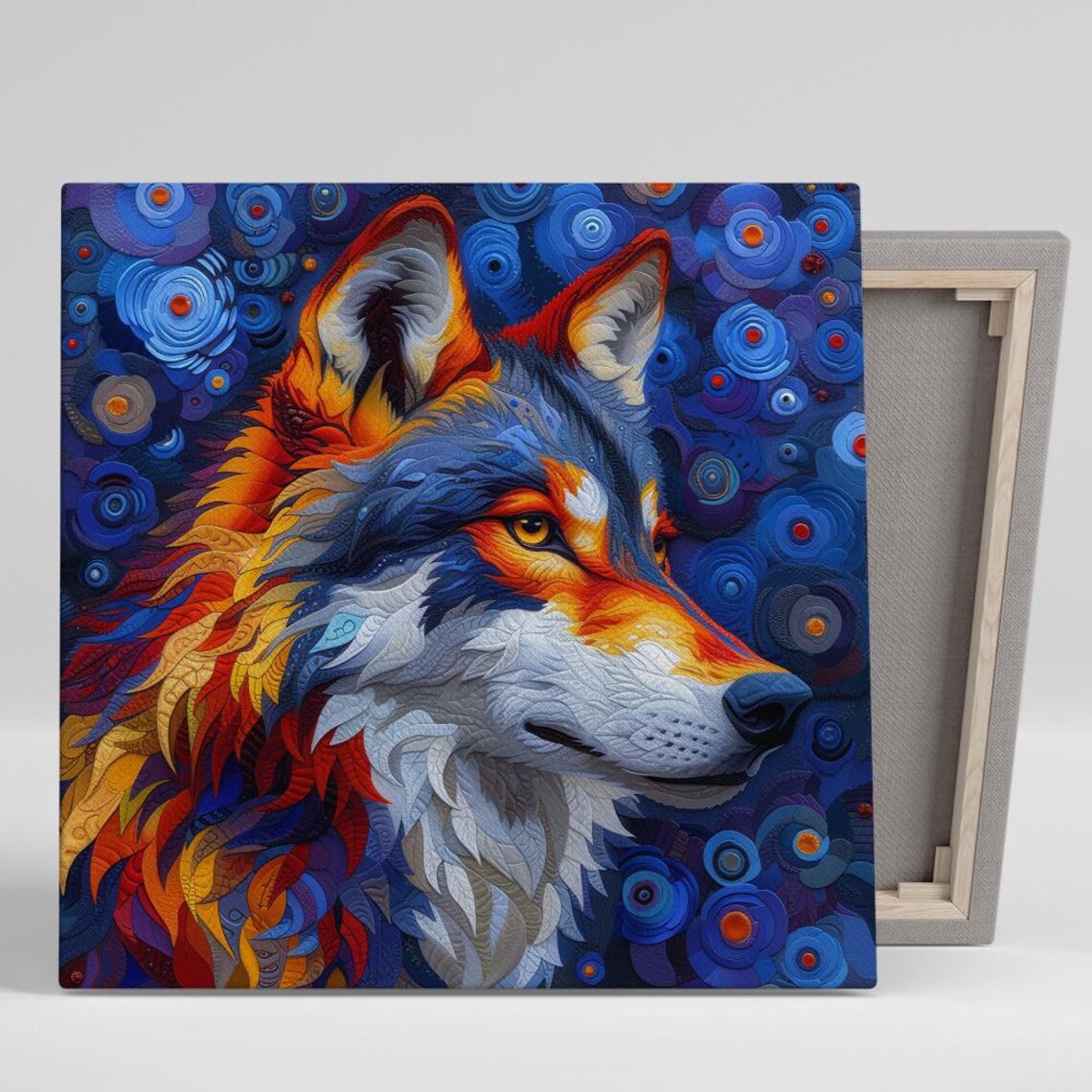 Wolf Surrealism Wall Art Print, Cosmic Brilliance