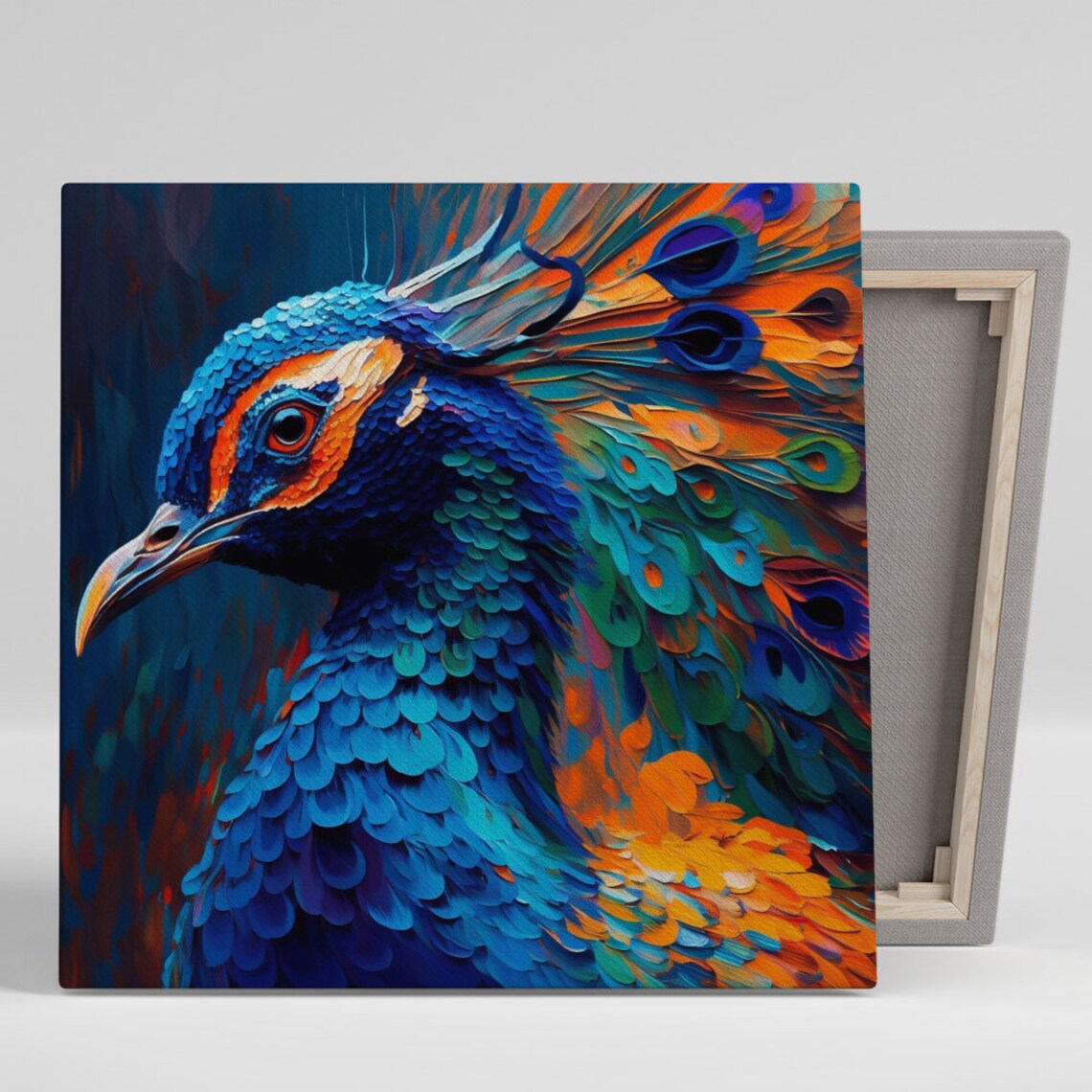 Peacock Art Print, Vibrant Bird Decor Poster