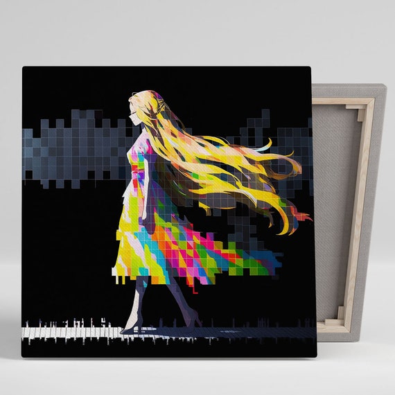 Pixel Wall Art Or Poster Contemporary Decor Minimalist Decor Girl Wall Hanging Modern Decor Pixelated Design Art Home Decor