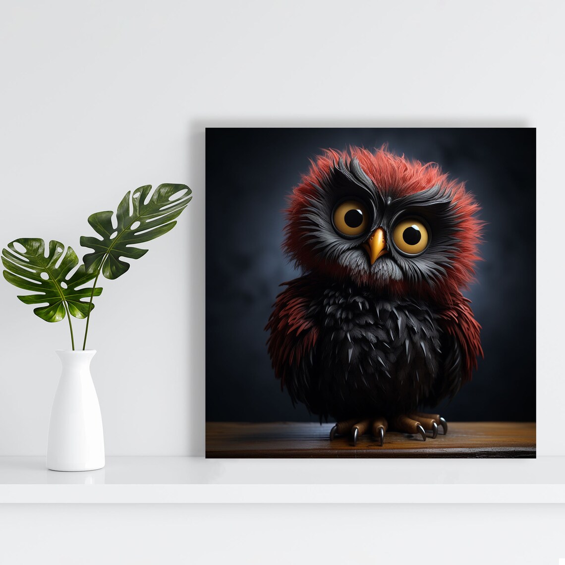 Owl Nursery Wall Art Print, Modern Kids Room Decor - Image 2