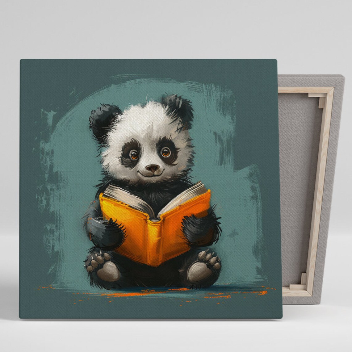Panda Bookworm Nursery Art Print, Whimsical Decor