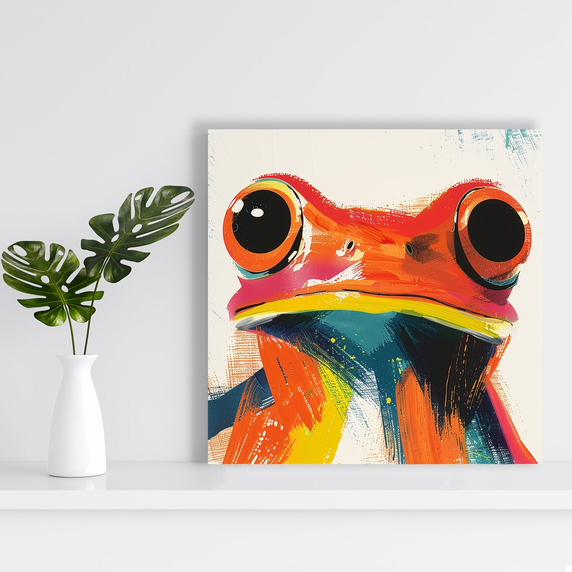 Frog Gaze Abstract Pop Art Print, Modern Decor - Image 2