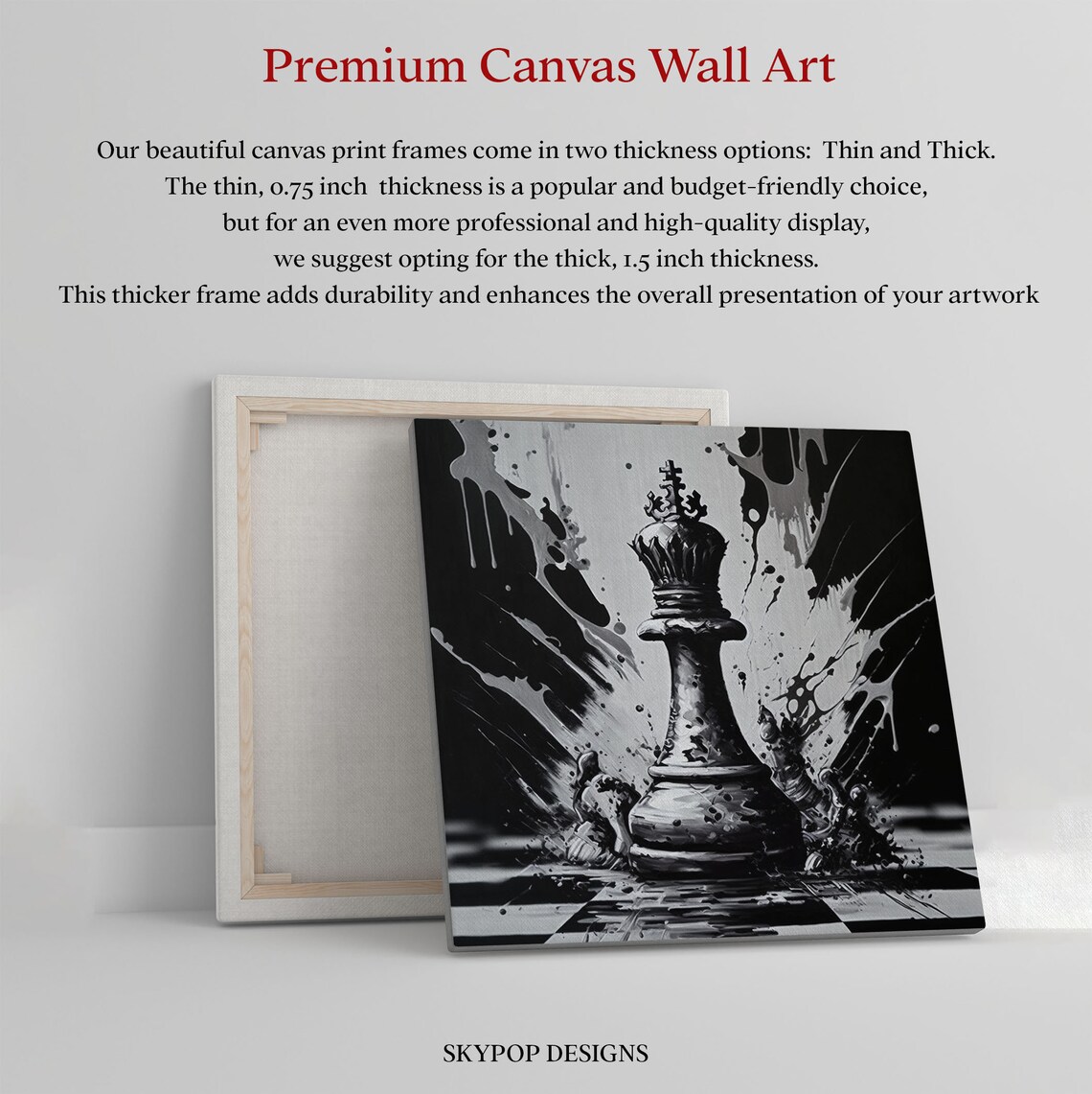 Chess Game Room Decor, Chess Pieces Art Print - Image 2