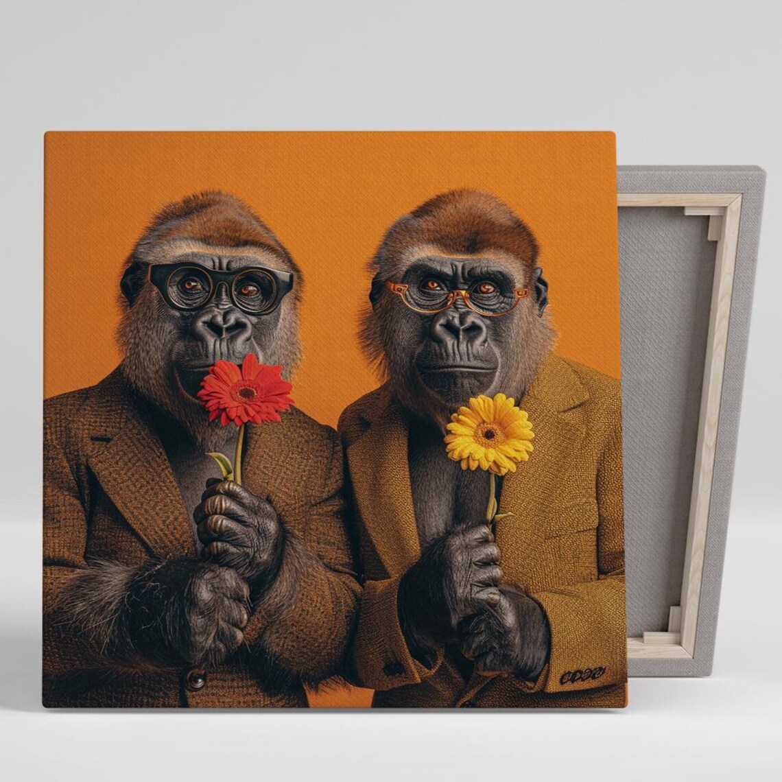 Whimsical Gorilla Art Print, Animal Wall Decor