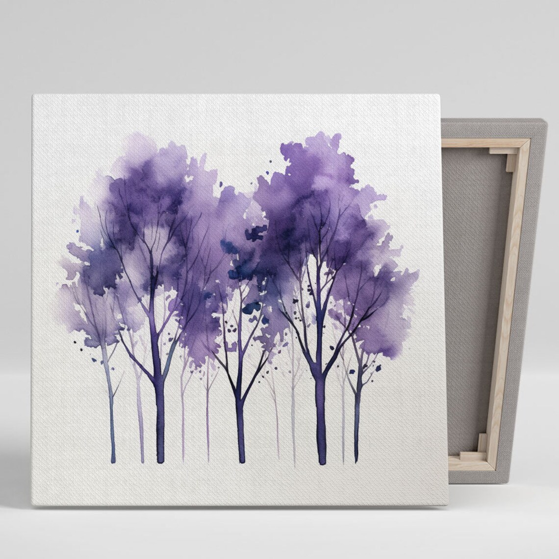 Purple Flower Botanical Art Print, Contemporary Floral Decor