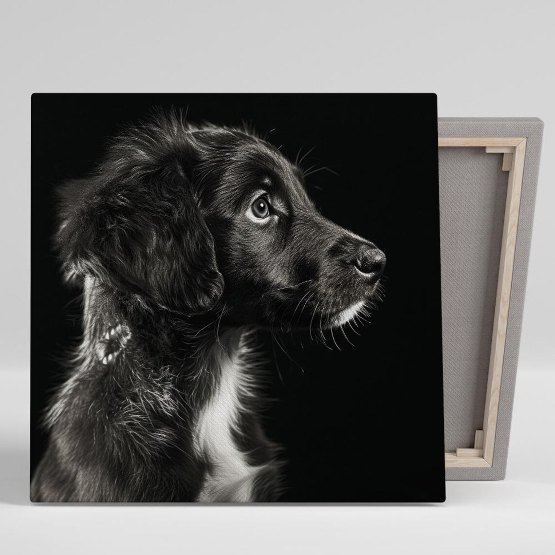 Soulful Spaniel Portrait, Rustic Dog Art Print