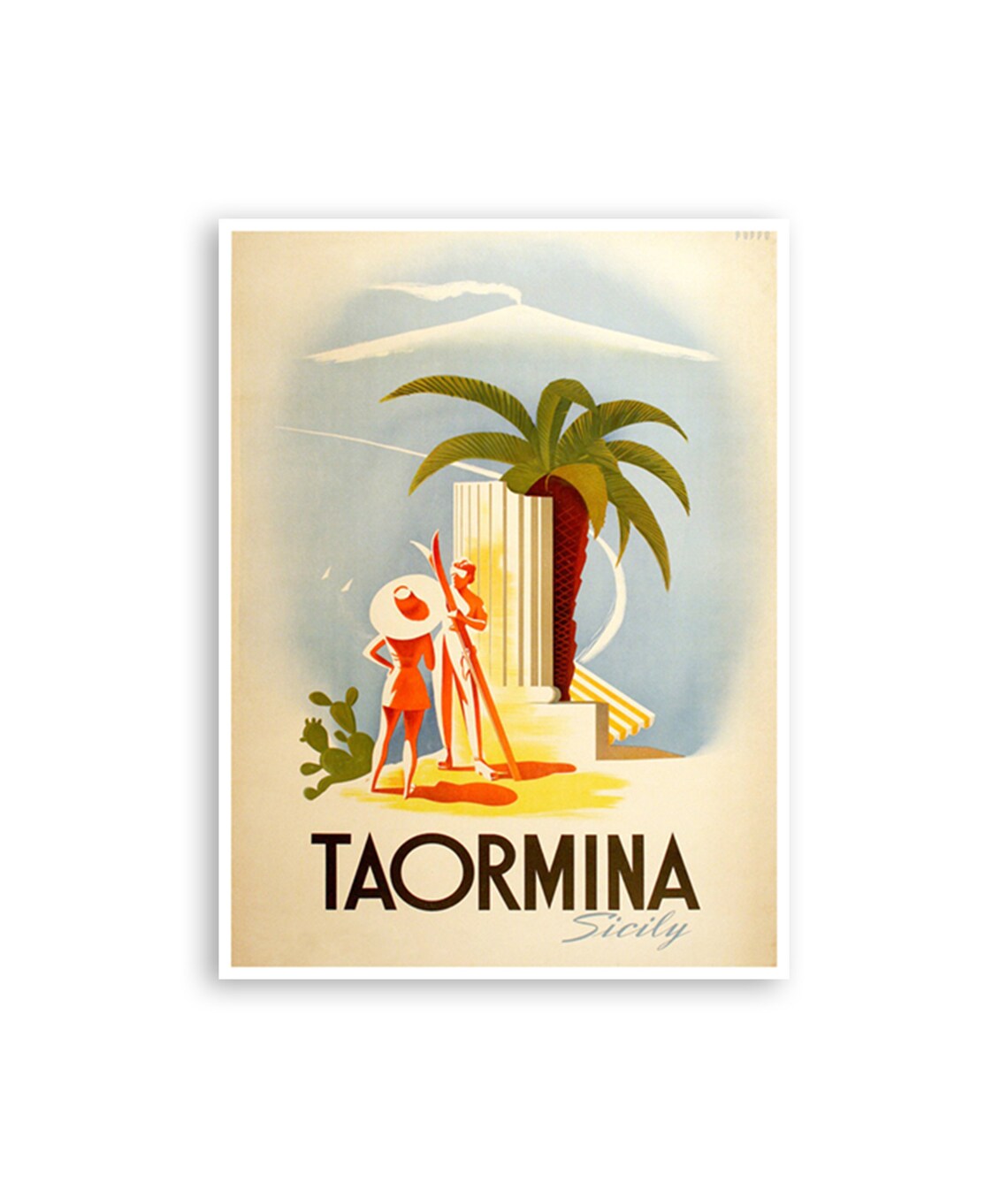 Taormina Sicily Italy Travel Poster Print