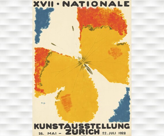 Zurich 1928 XVII Nationale Kunstausstellung Swiss Art Exhibition Poster