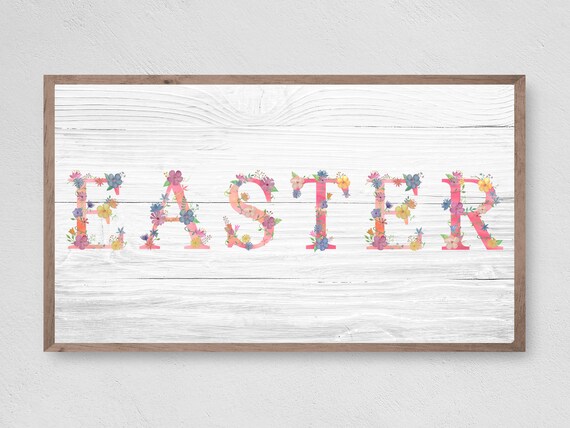 Easter Wooden Sign, Holiday Art Print