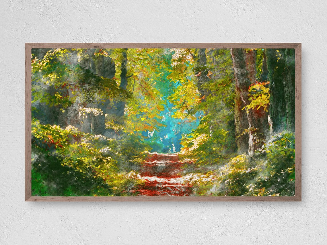 Light Of The Forest Trees & Forest Art Print