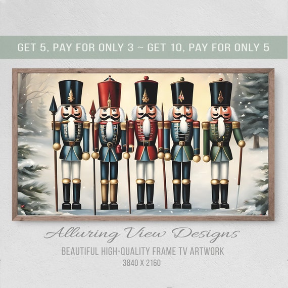 Christmas Nutcrackers Winter Holiday Art Print