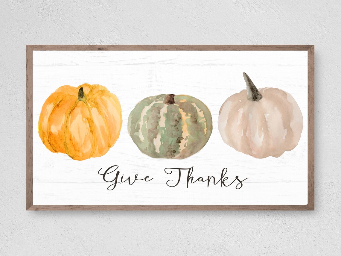 Thanksgiving Give Thanks TV Art, Abstract Modern Poster