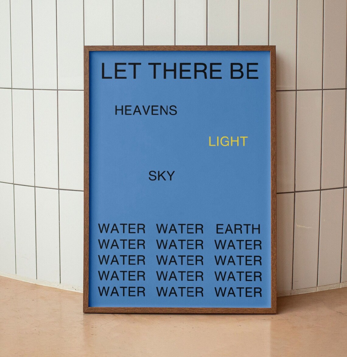 Let There Be Light Genesis 1 Modern Bible Verse Art Print Aesthetic Christian Wall Art Heaven And Earth Wall Art Biblical Scripture Poster