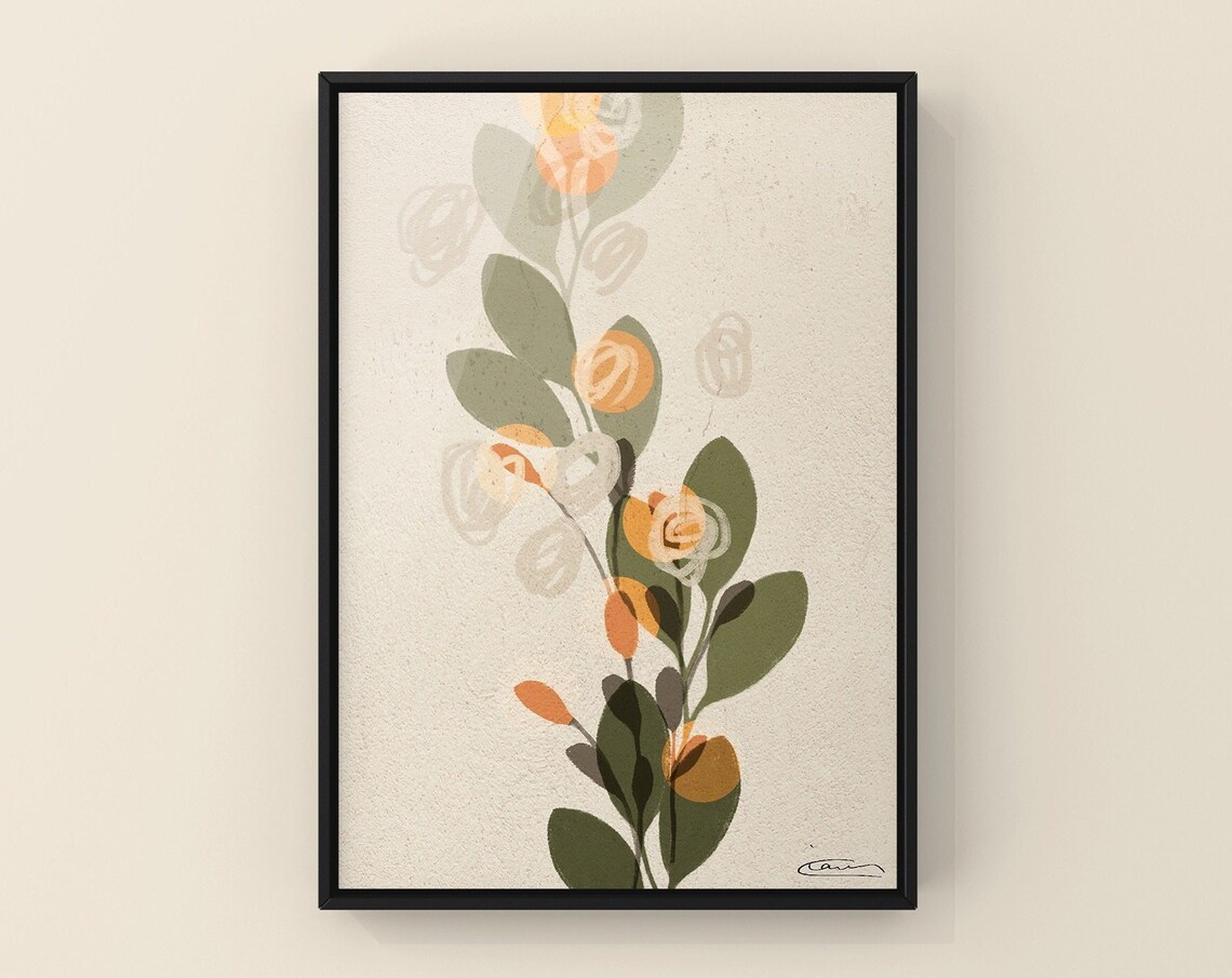 Blooms Botanical Wall Art, Floral Art Print
