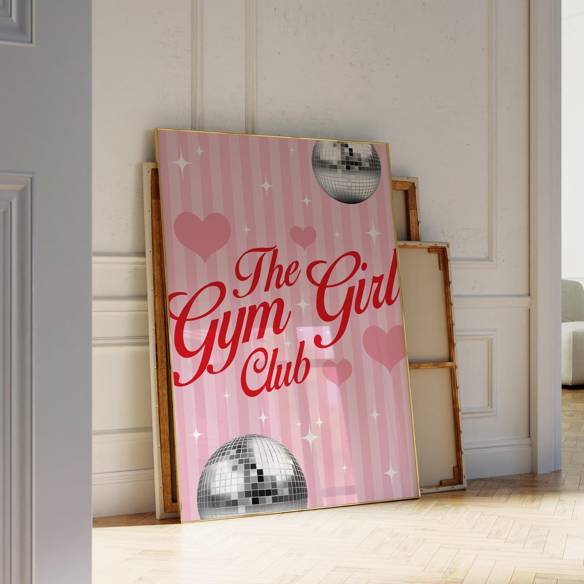 The Gym Girl Club Poster Pink And Red Girls Gym Decor Trendy Gym Wall Art Pink Girls Gym Poster Girly Pink And Red Wall Print - Image 5