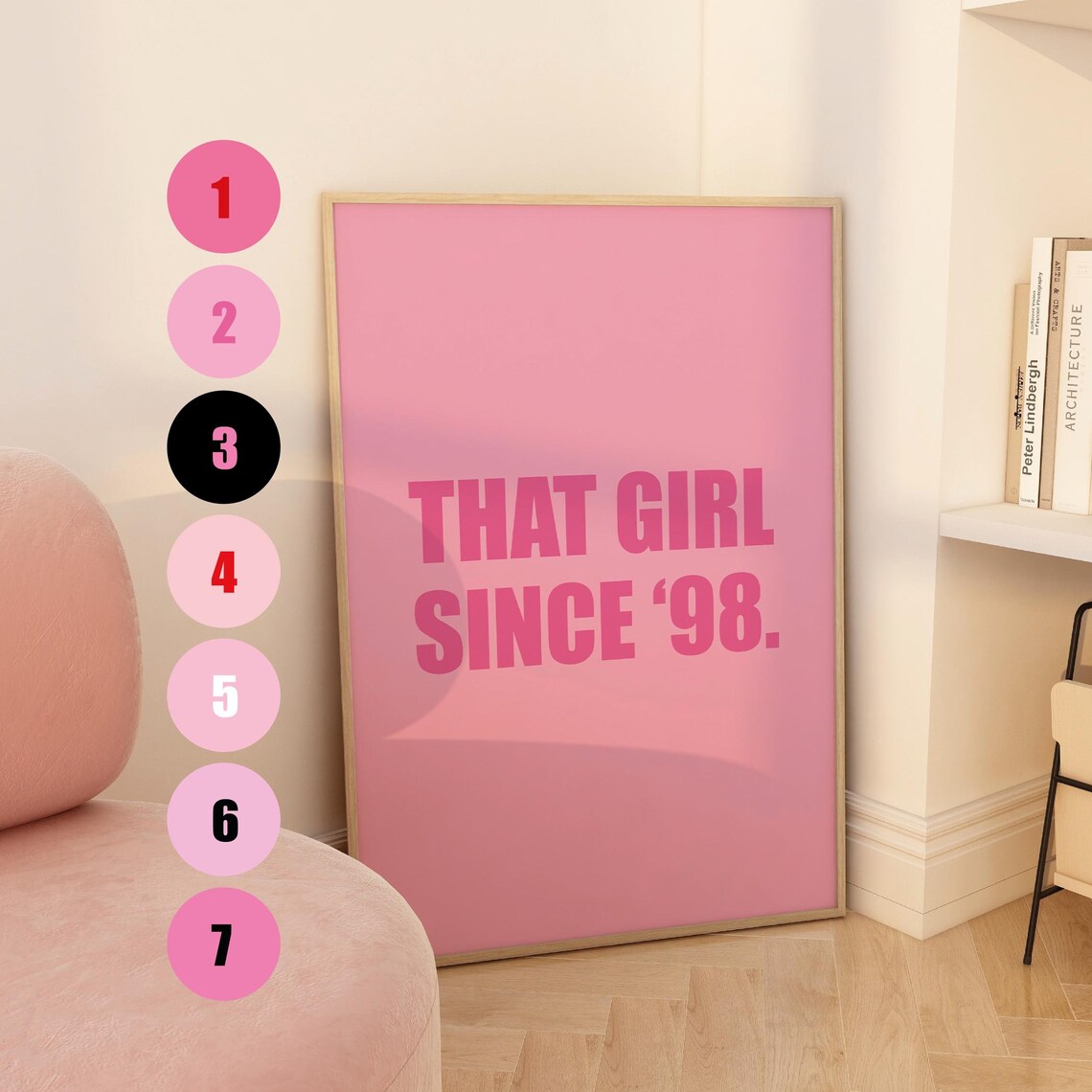 That Girl It Girl Pink Aesthetic Poster Print