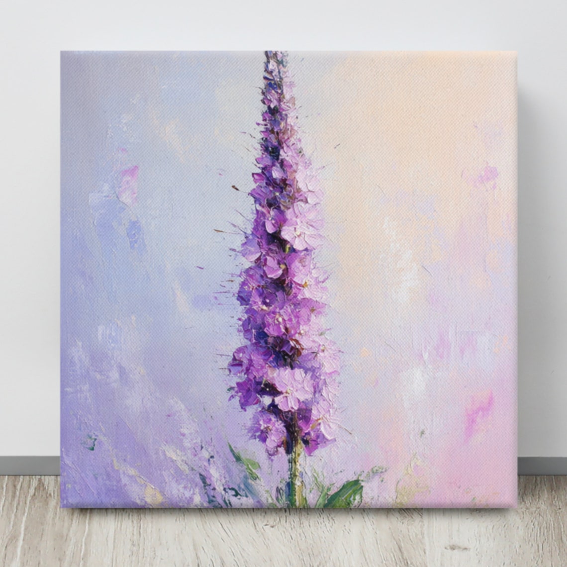 Purple Blazing Star Flower Spike Lavender Painting Art Poster - Image 4