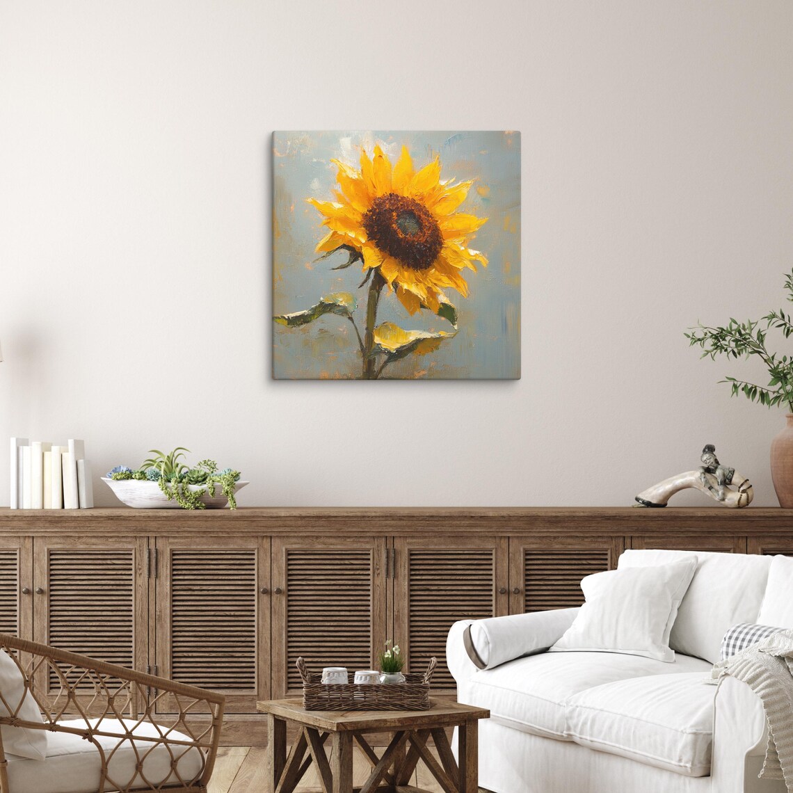 Sunflower Print Large Painting Print Flower Wall Art Nature Art Sunflower Art Sunflower Painting Print Large Wall Art - Image 4