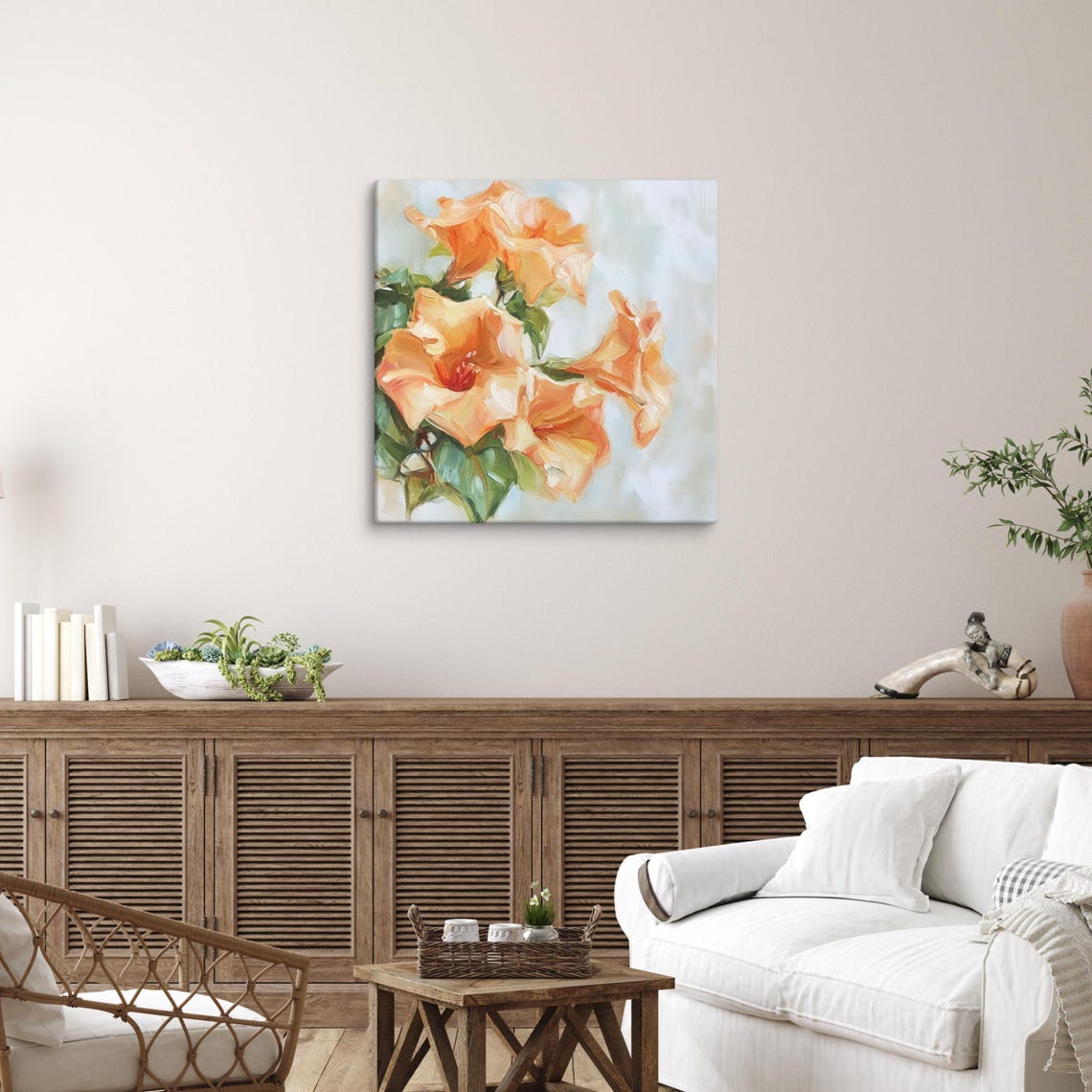 Trumpet Vine Flower Print Trumpet Vine Art Trumpet Vine Flower Flower Wall Art Trumpet Vine Plant Painting Print - Image 5
