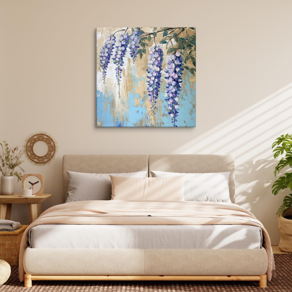 Wisteria Flower Wall Art Painting Print Print Vine Wall Art Flower Wall Art Large Painting Wall Art Wisteria Plant Art - Image 2