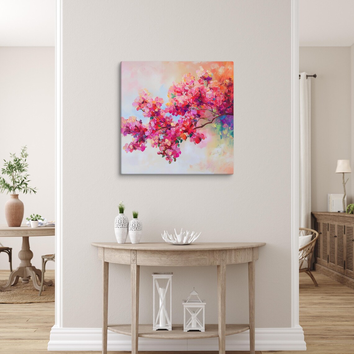 Lagerstroemia Print Flower Painting Print Large Wall Art Crepe Myrtle Plant Art Print Living Room Painting Print - Image 5