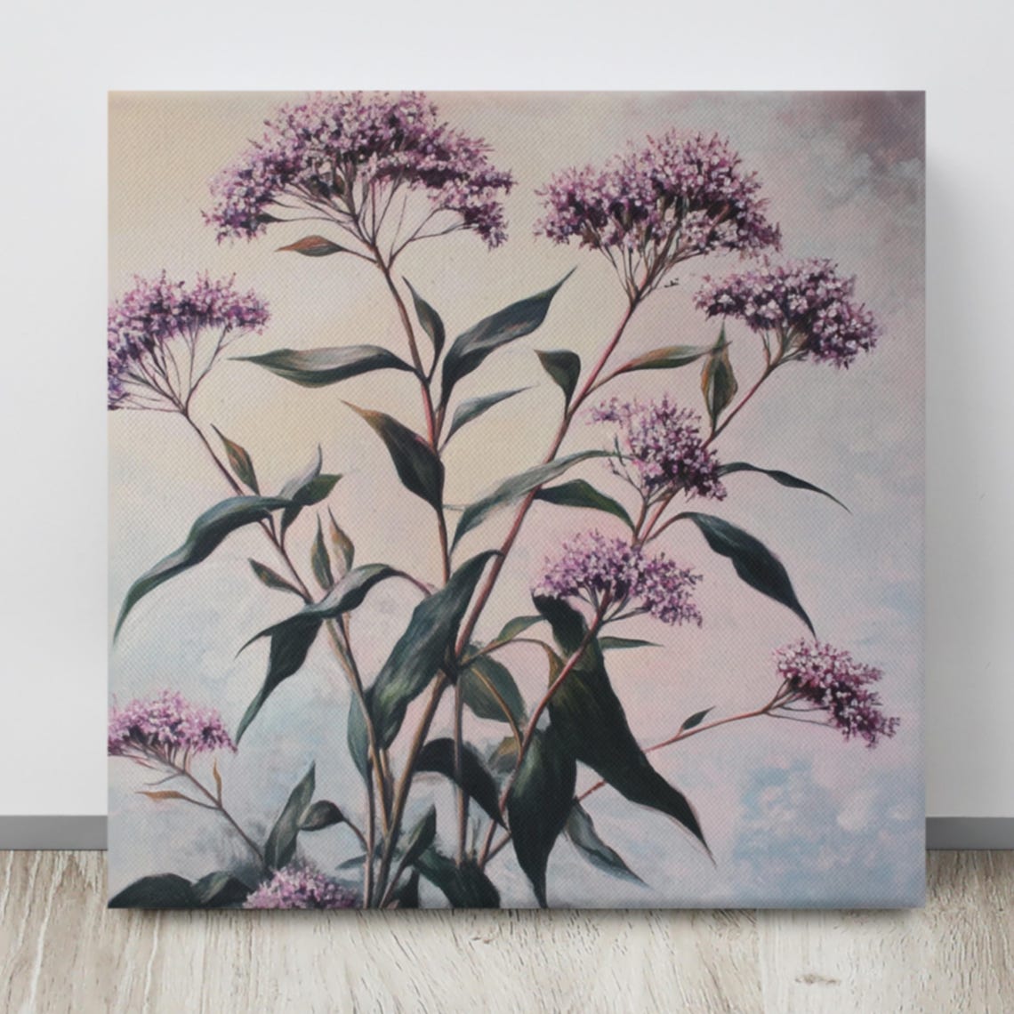 Purple Eupatorium Wildflowers Botanical Floral Painting Art Poster - Image 4