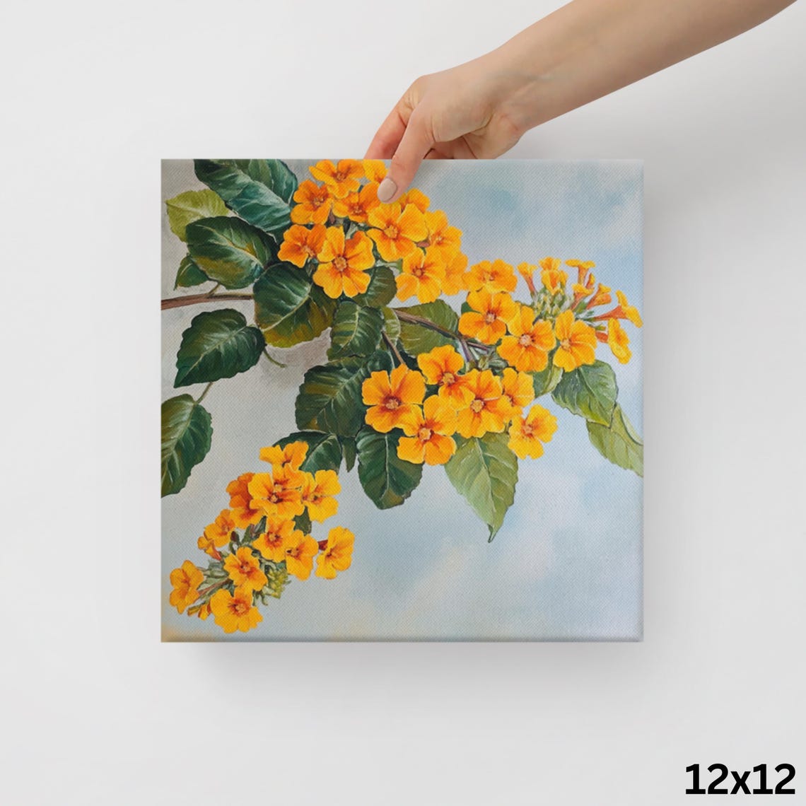 Orange Lantana Flower Print Living Room Wall Art Flower Wall Art Flower Painting Print Lantana Art Print Plant Art Print - Image 2