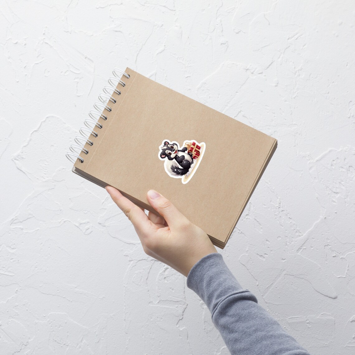 Cute Christmas Skunk Sticker Holiday Gifts Animal Vinyl Decal Sticker - Image 5