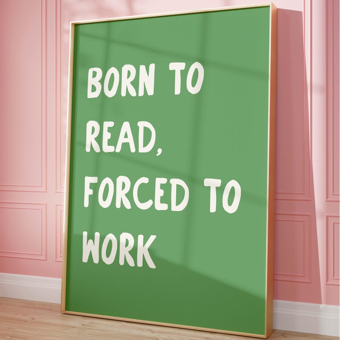 Born To Read, Book Lover Art Print