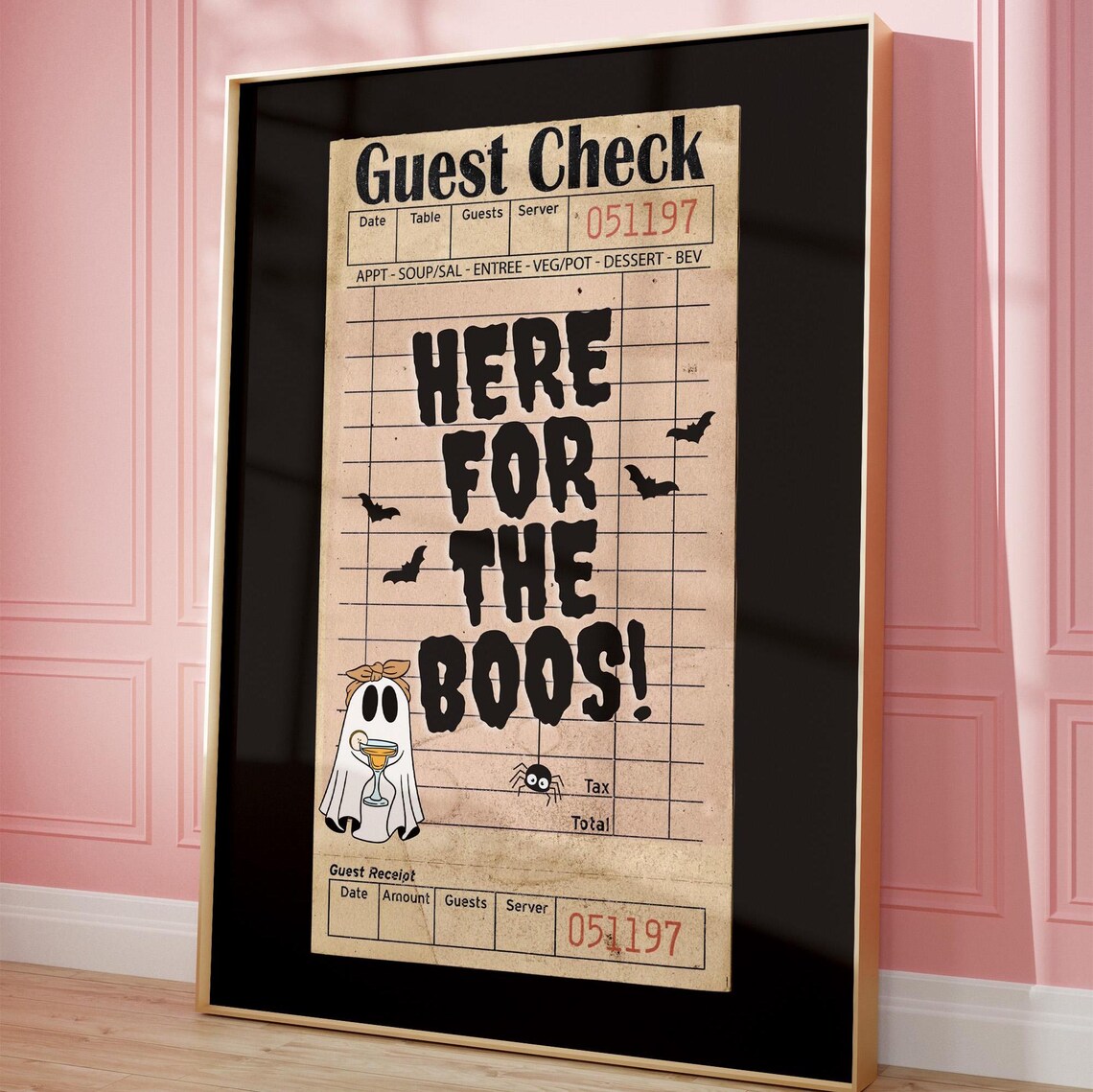 Guest Check Here For The Boos Halloween Art Print - Image 5