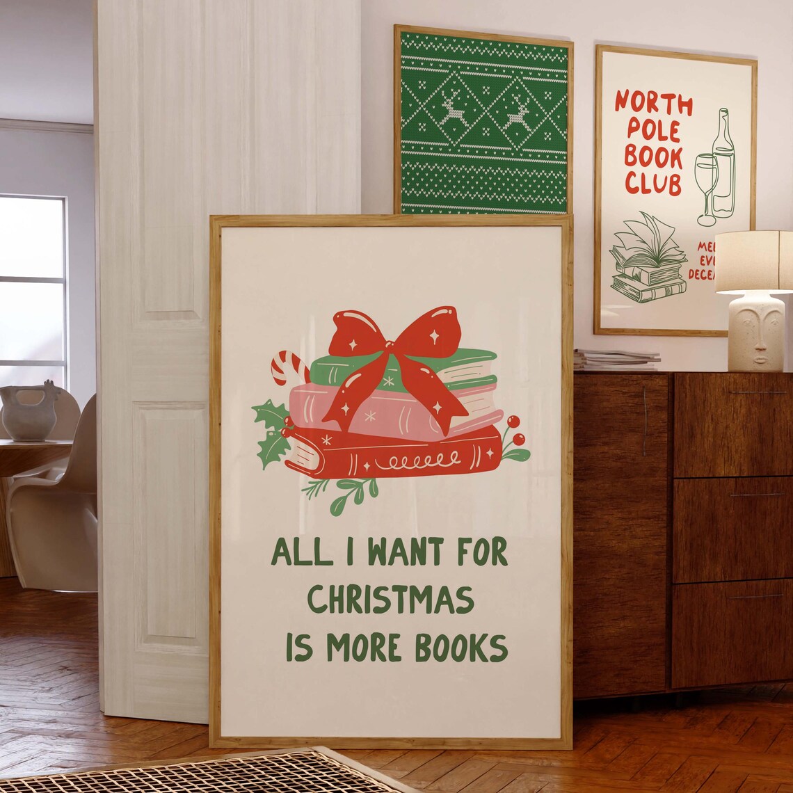Book Lovers Christmas Holiday Decor, Gift for Reading Lover