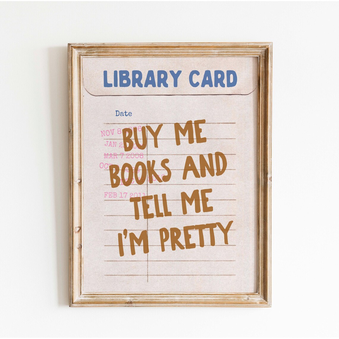 Buy Me Books and Tell Me I'm Pretty Block Letters Book Poster - Image 3