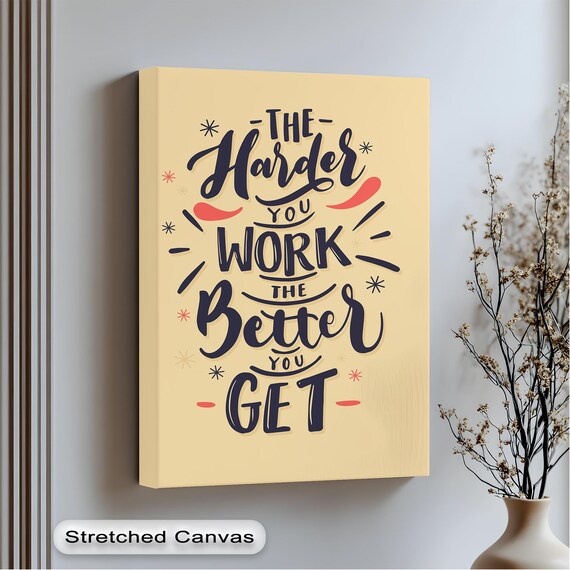 Motivational Quote Canvas Art Anthracite Frame Inspiring Office Decor