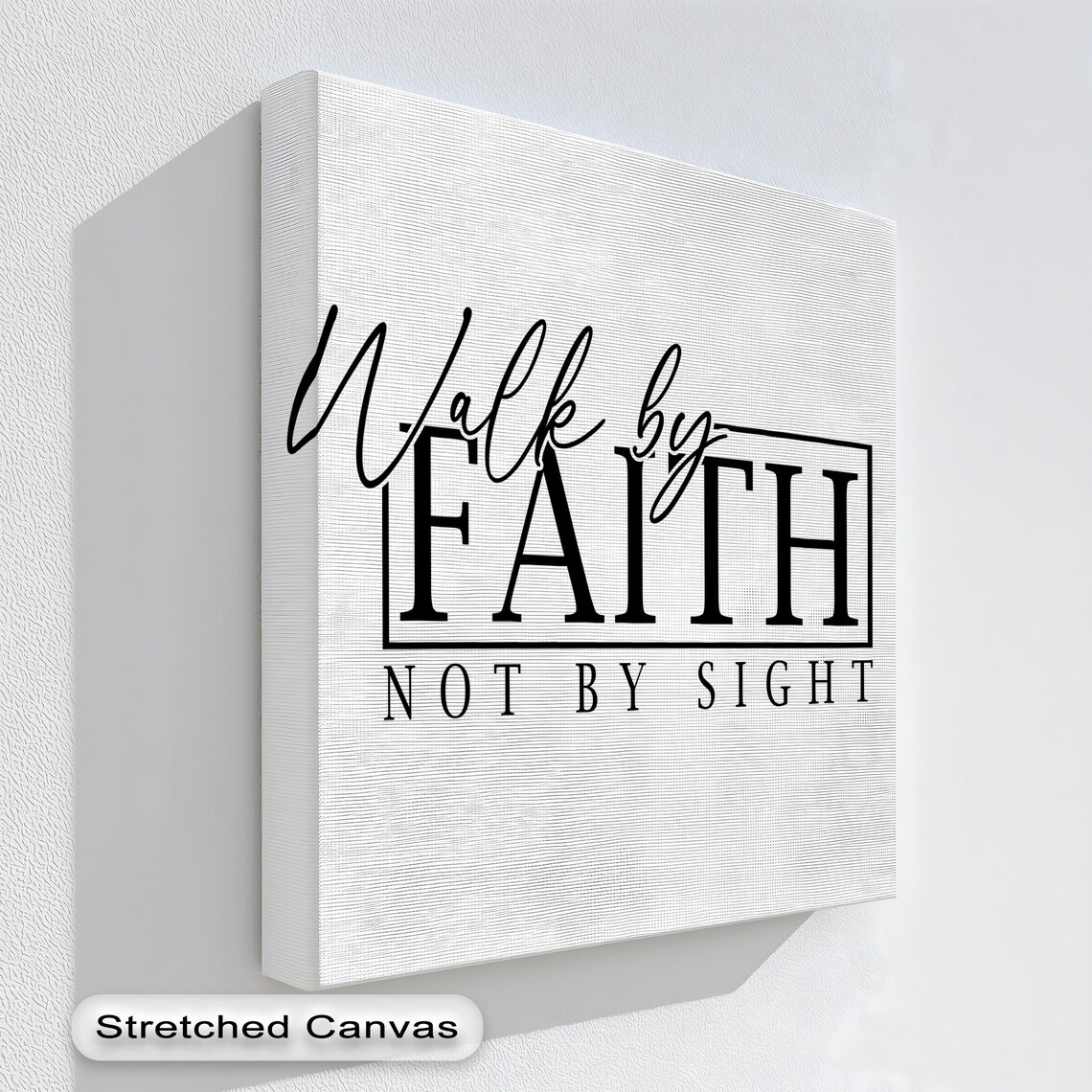 Walk By Faith Not By Sight Bold Minimalist Christian Quote Poster
