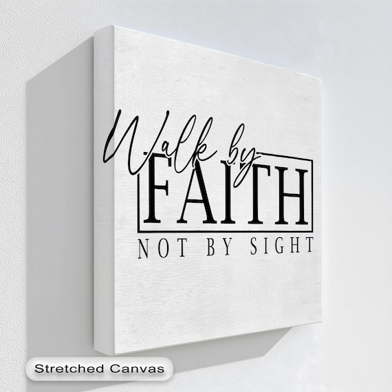Walk By Faith Bible Verse Print Floating Frame Christian Wall Art