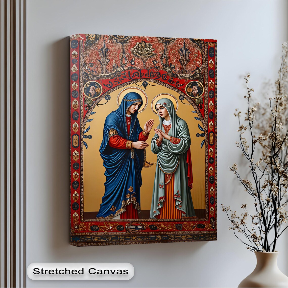 Orthodox Christian Sacred Icon Holy Women Byzantine Art Poster