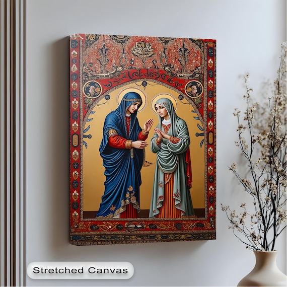 Orthodox Christian Sacred Icon Holy Women Byzantine Art Poster