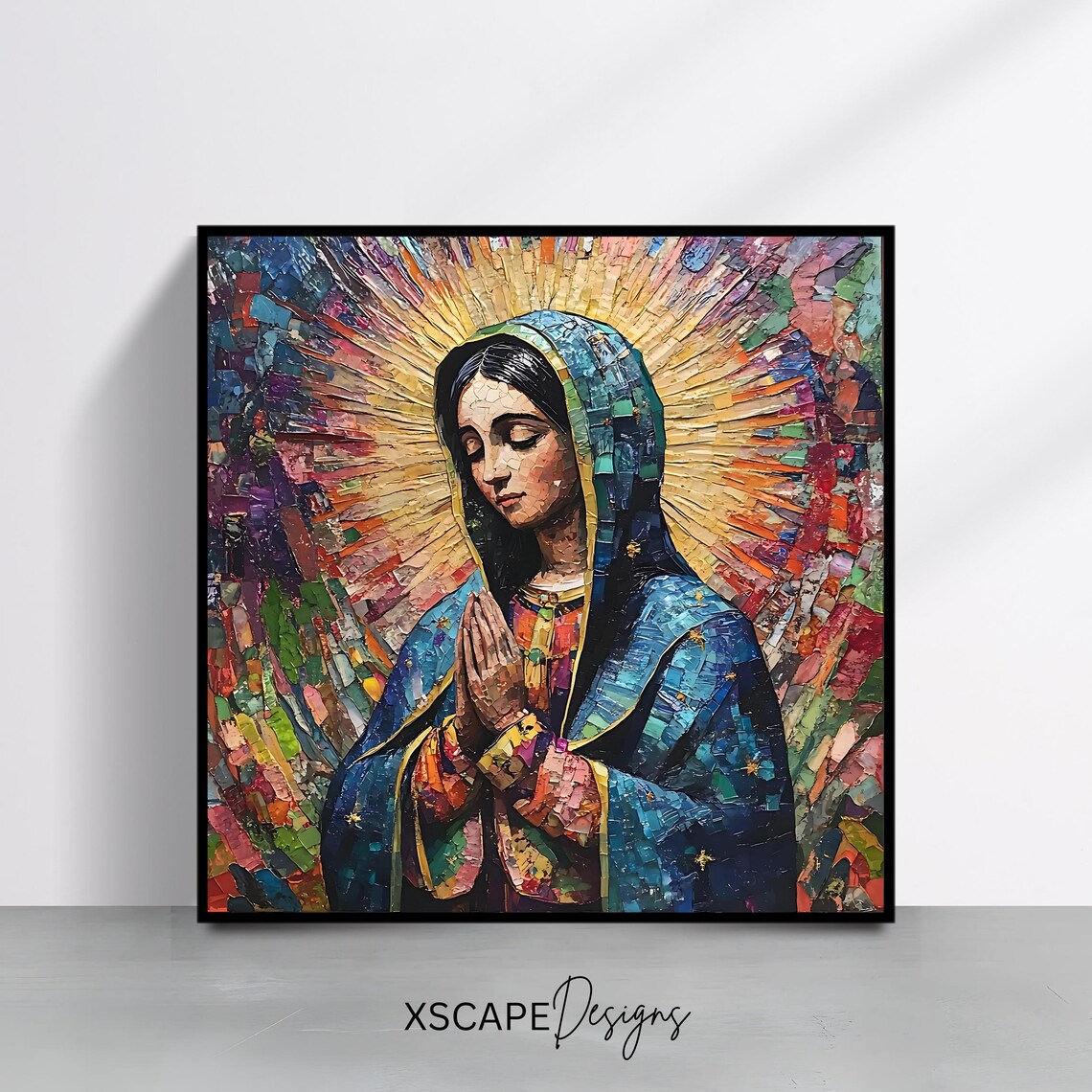 Our Lady Of Guadalupe Mosaic Art Print, Catholic