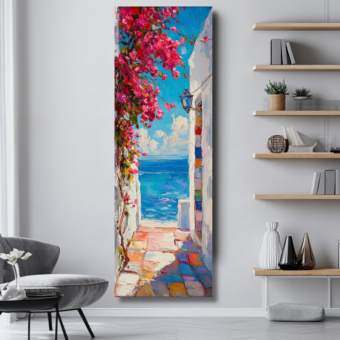 Santorini Greek Island Coastal Travel Poster Print - Image 4