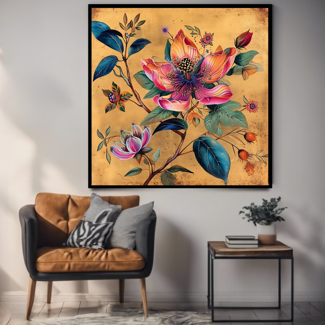 Vintage Floral Art Print, Botanical Wall Decor - Image 3