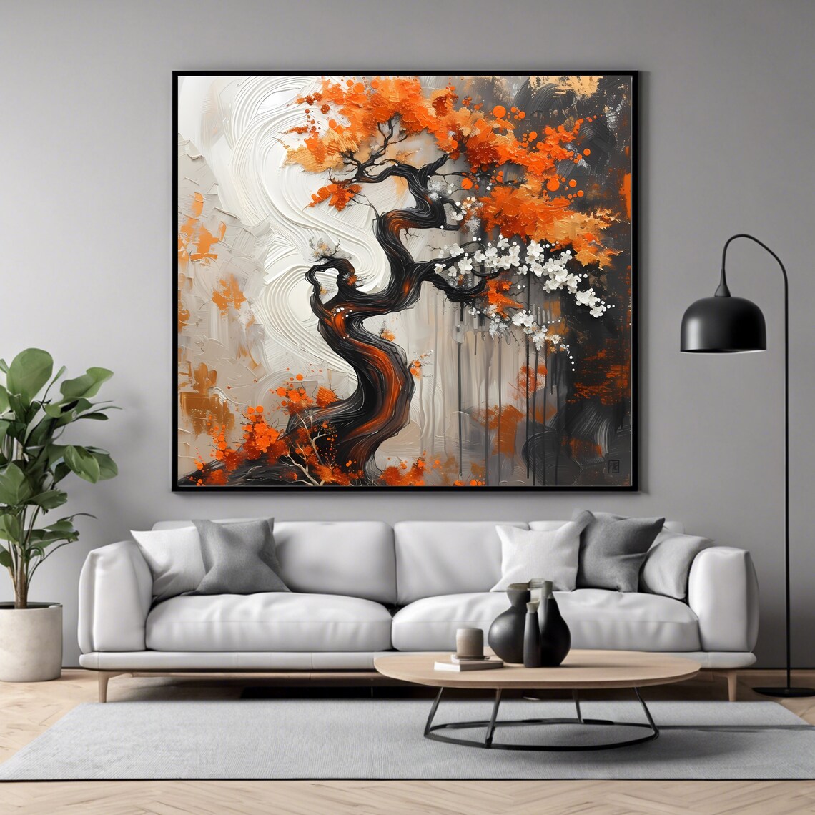 Bonsai Tree Wall Art Print Abstract Nature Poster Square Print Wall Art - Image 4