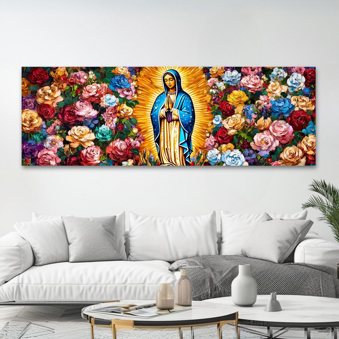 Mary Of Guadalupe Colorful Religious Art Print - Image 4