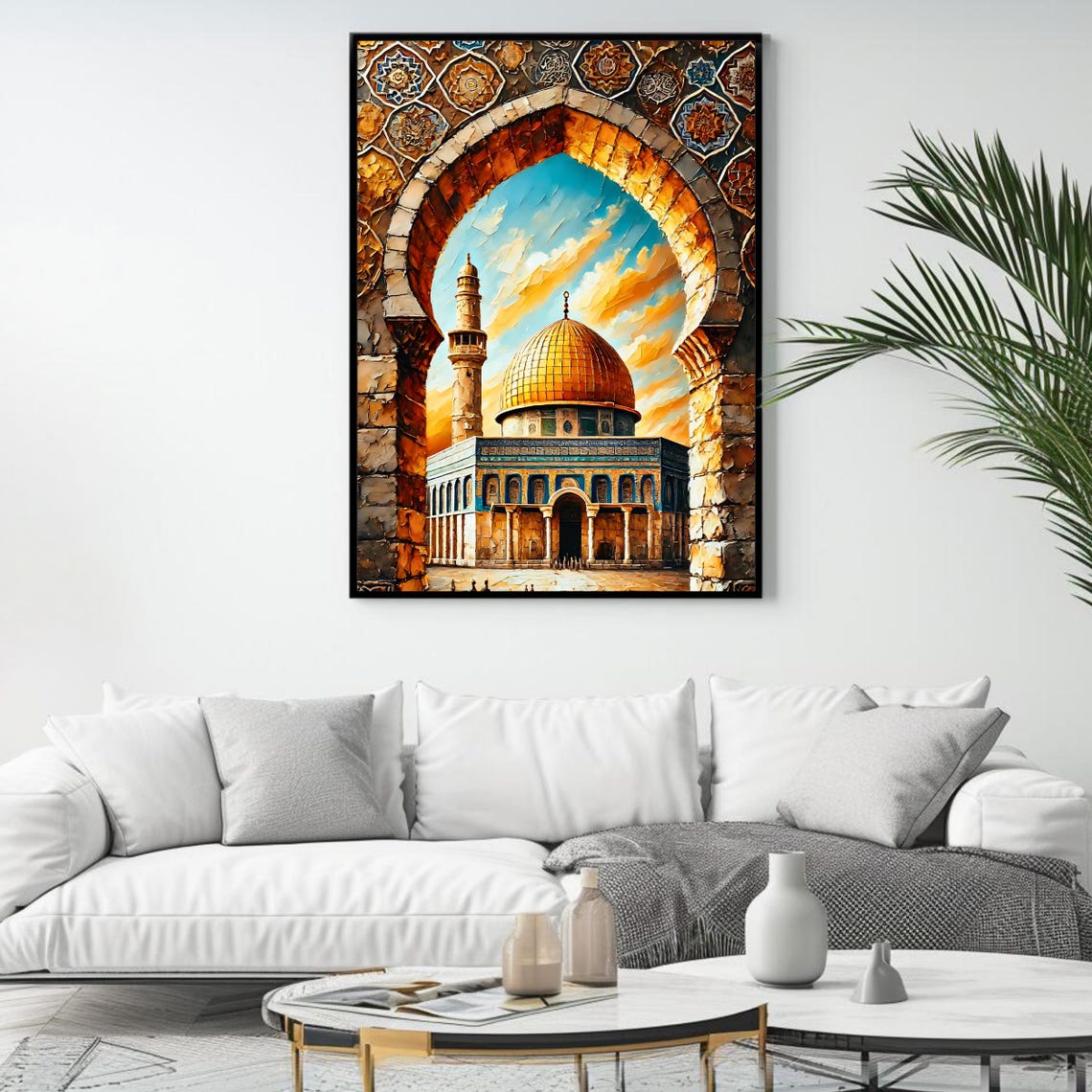 Dome Of The Rock Art Print Jerusalem Islamic Wall Decor Mosque Middle Eastern Architecture Muslim Home Poster - Image 4